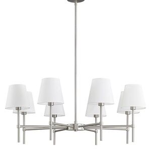 Dining Room Brushed Nickel Chandelier Light, Modern 8-Light Fixture Light, NEW
